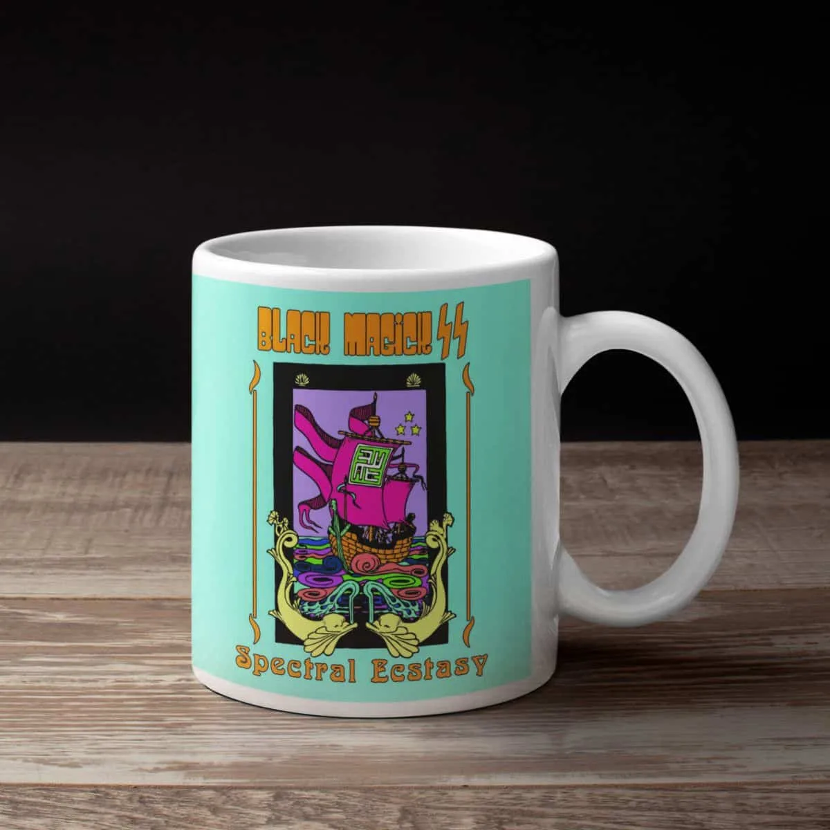 Black Magick SS Band Coffee Mug, Black Magick SS Spectral Ecstasy Mug