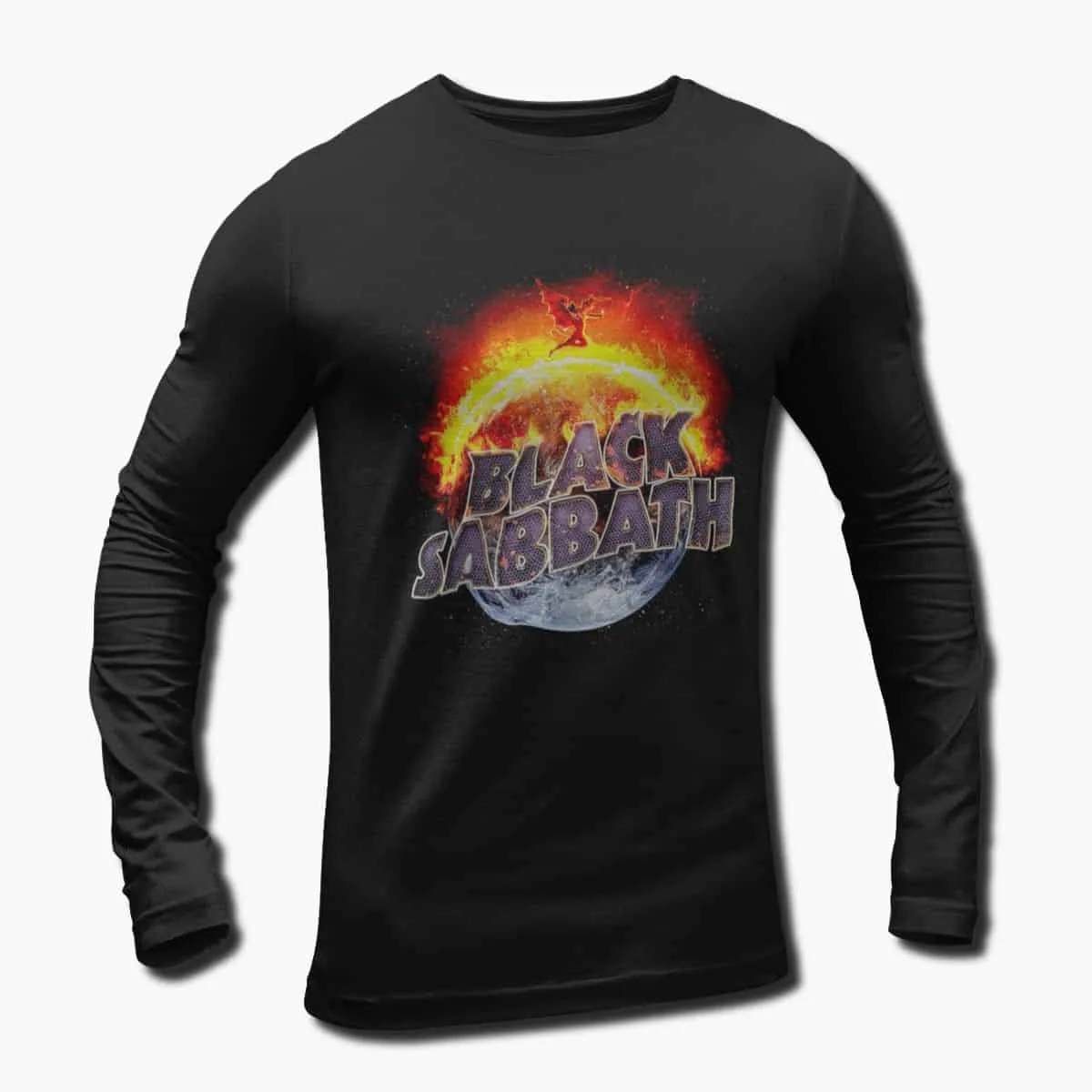 Black Sabbath Band Long Sleeve T-Shirt, Black Sabbath Artwork Longsleeve T-Shirt, Heavy Metal Merch