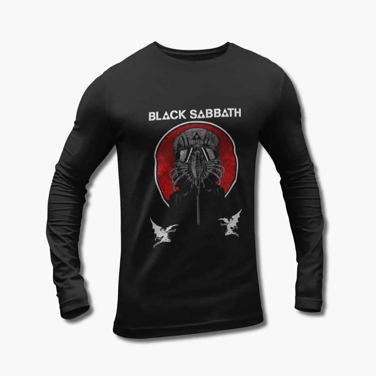 Black Sabbath Long Sleeve T-Shirt, Black Sabbath Never Say Die! Concert Black Longsleeve T-Shirt, Heavy Metal Merchandise