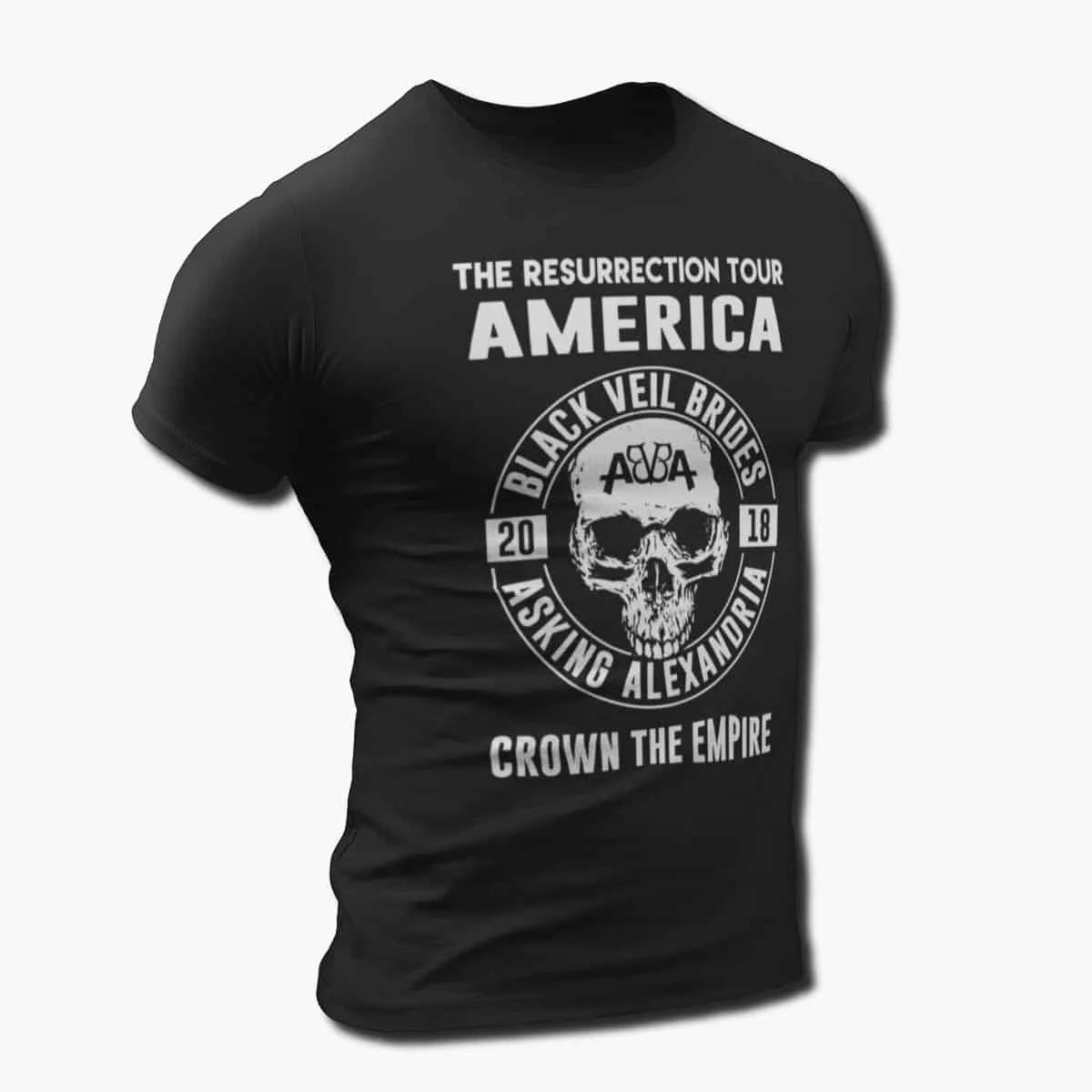 Black Veil Brides T-Shirt, Black Veil Brides, Asking Alexandria & Crown The Empire Live, Baltimore T-Shirt, Heavy Metal Merchandise