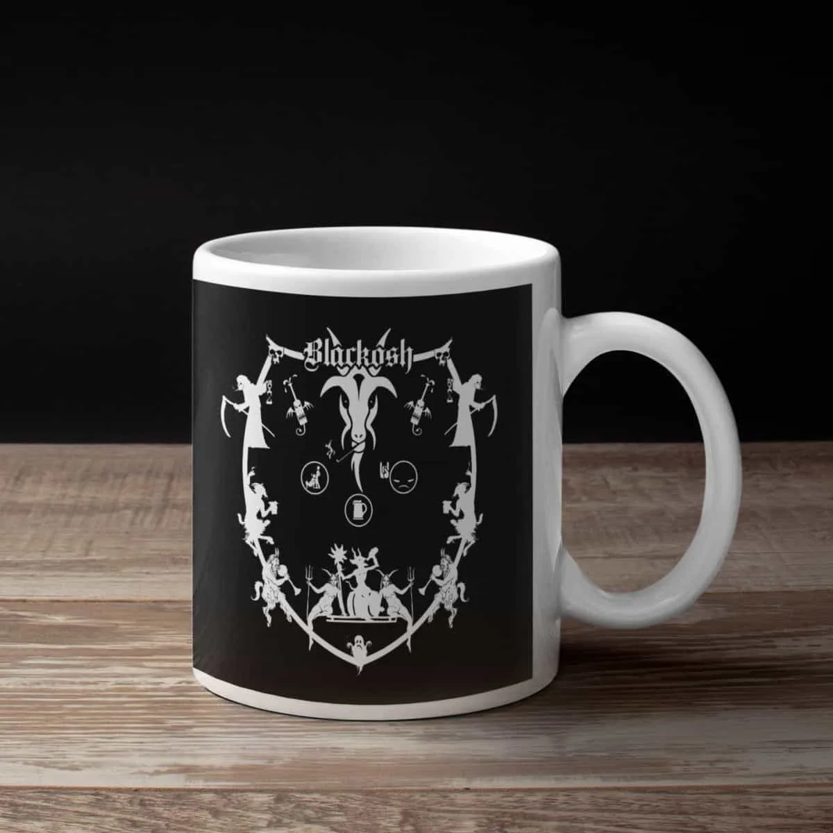 Blackosh Coffee Mug, Blackosh Whores, Booze &amp; Black Metal Coffee Mug
