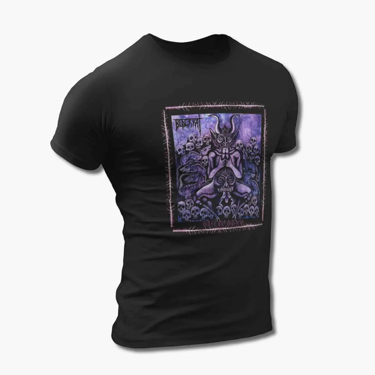 Blackrat Band T-Shirt, Blackrat Hail to Hades Black T-Shirt, Thrash Metal Merchandise