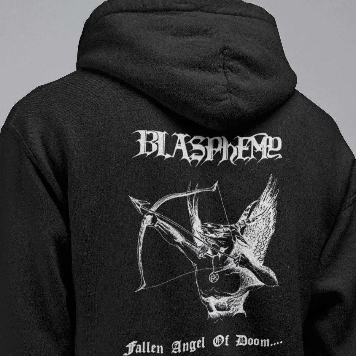 Blasphemy Band Hoodie, Blasphemy Fallen Angel of Doom Artwork Hooded Sweatshirt, Death Metal Merch