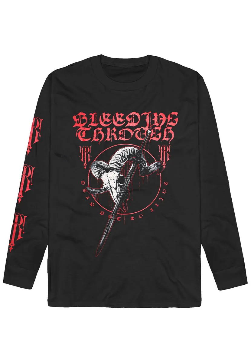 Bleeding Through Ram Skull Long Sleeve