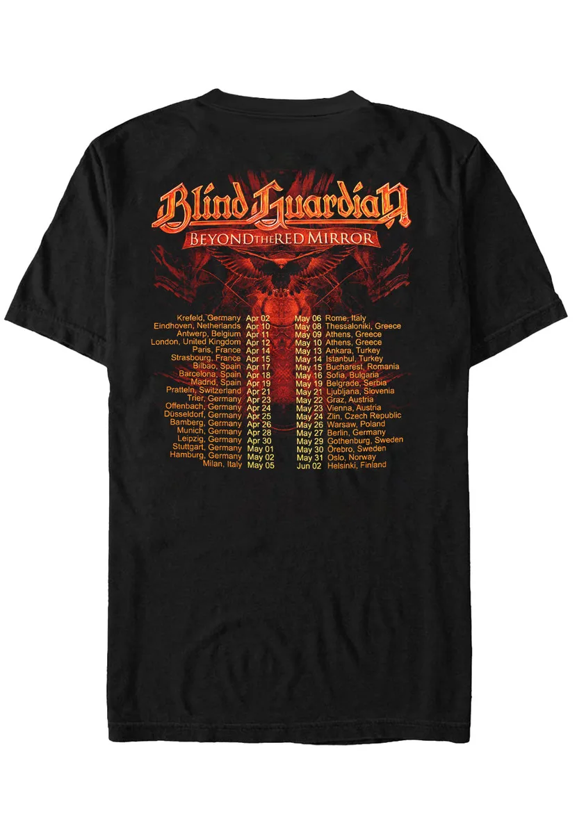 Blind Guardian Beyond The Red Mirror Tour 2015 T-Shirt