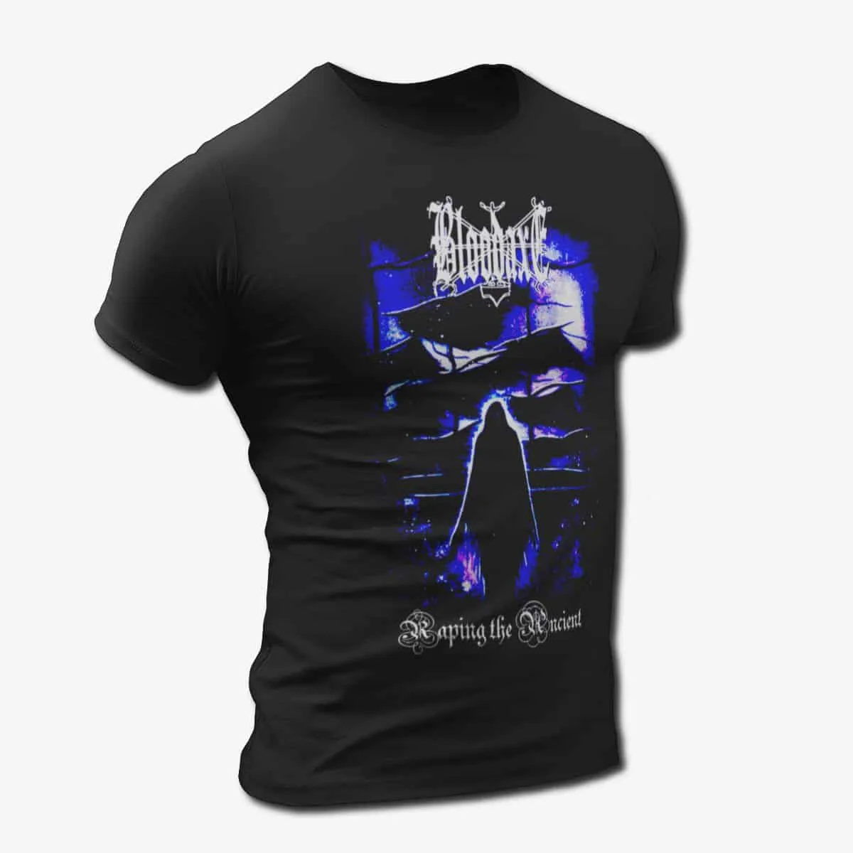 Bloodaxe Band T-Shirt, Bloodaxe Raping the Ancient Artwork T-Shirt, Viking Metal, Black Metal Merch