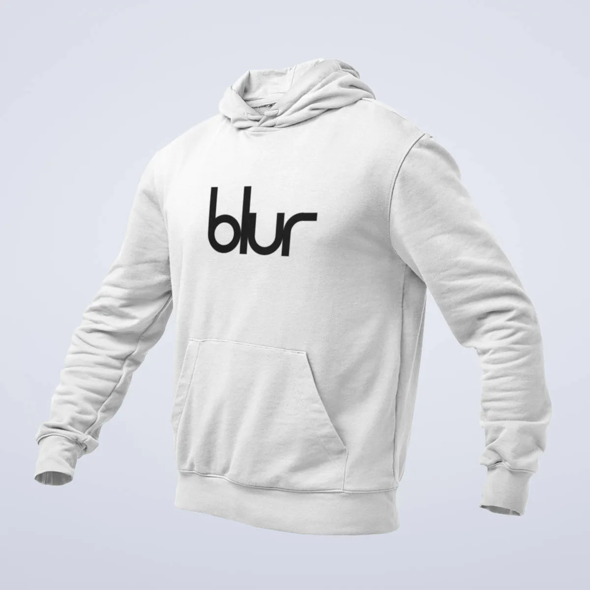 Blur Hoodie, Blur Band Logo White Hoodie, Alternative Rock Merchandise