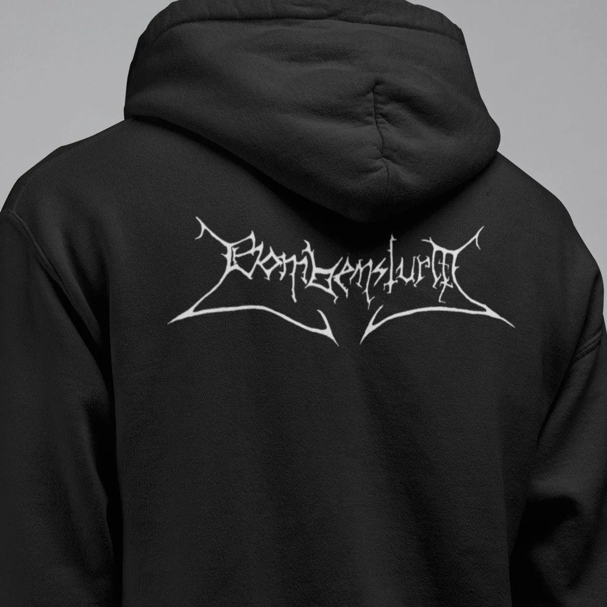 Bombensturm Band Hoodie, Bombensturm Logo Hooded Sweatshirt, Black Metal, Viking Metal Merch