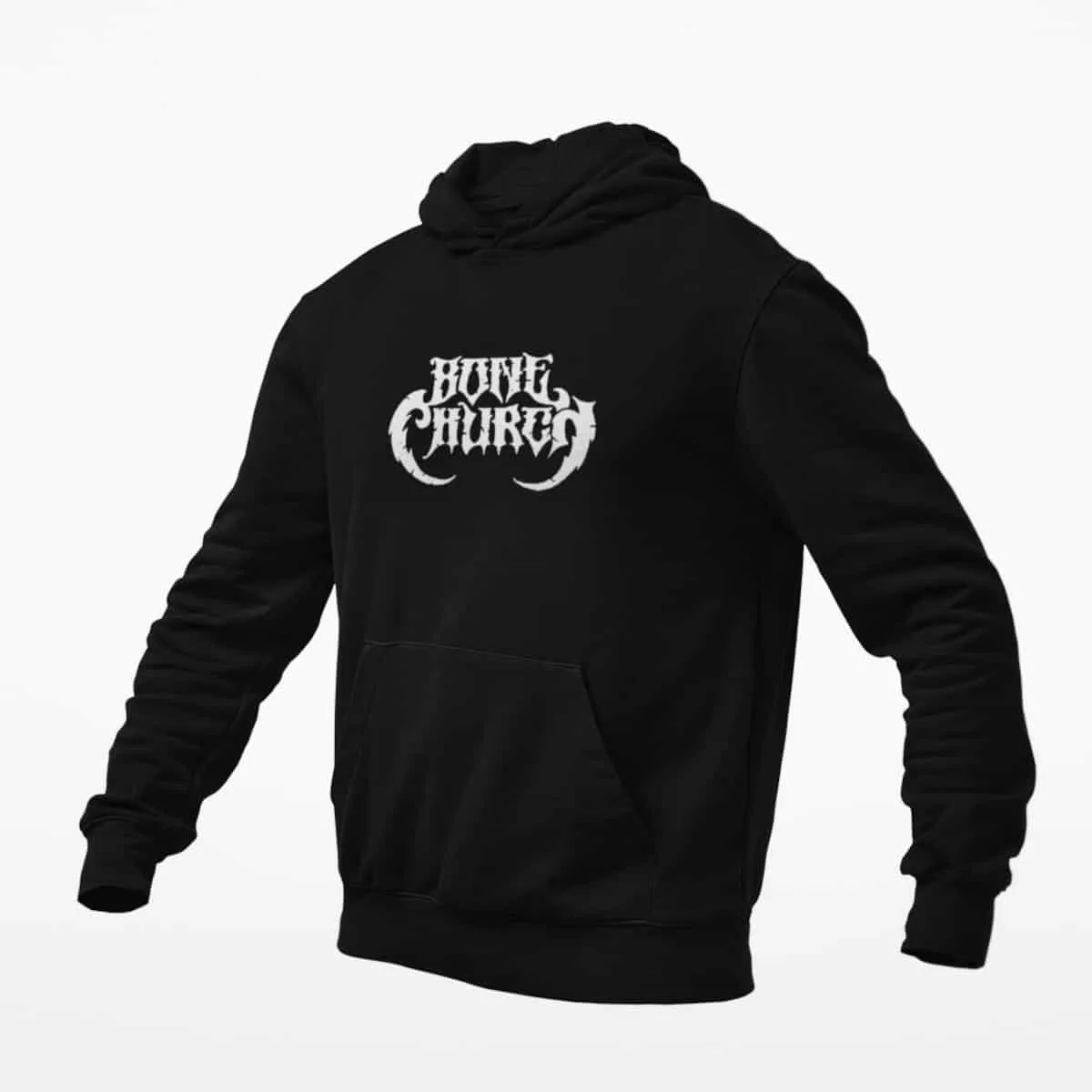 Bone Church Hoodie, Bone Church Logo Black Hoodie, Stoner Metal Merchandise