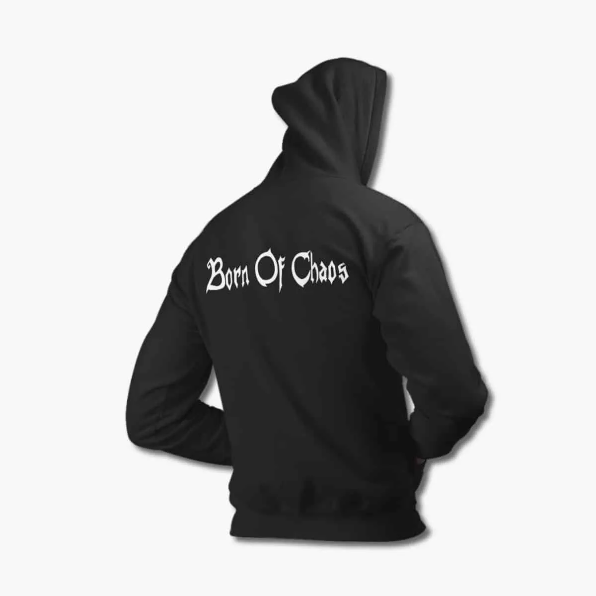 Born of Chaos Hoodie, Born of Chaos Logo Black Hoodie, Viking Metal Merchandise