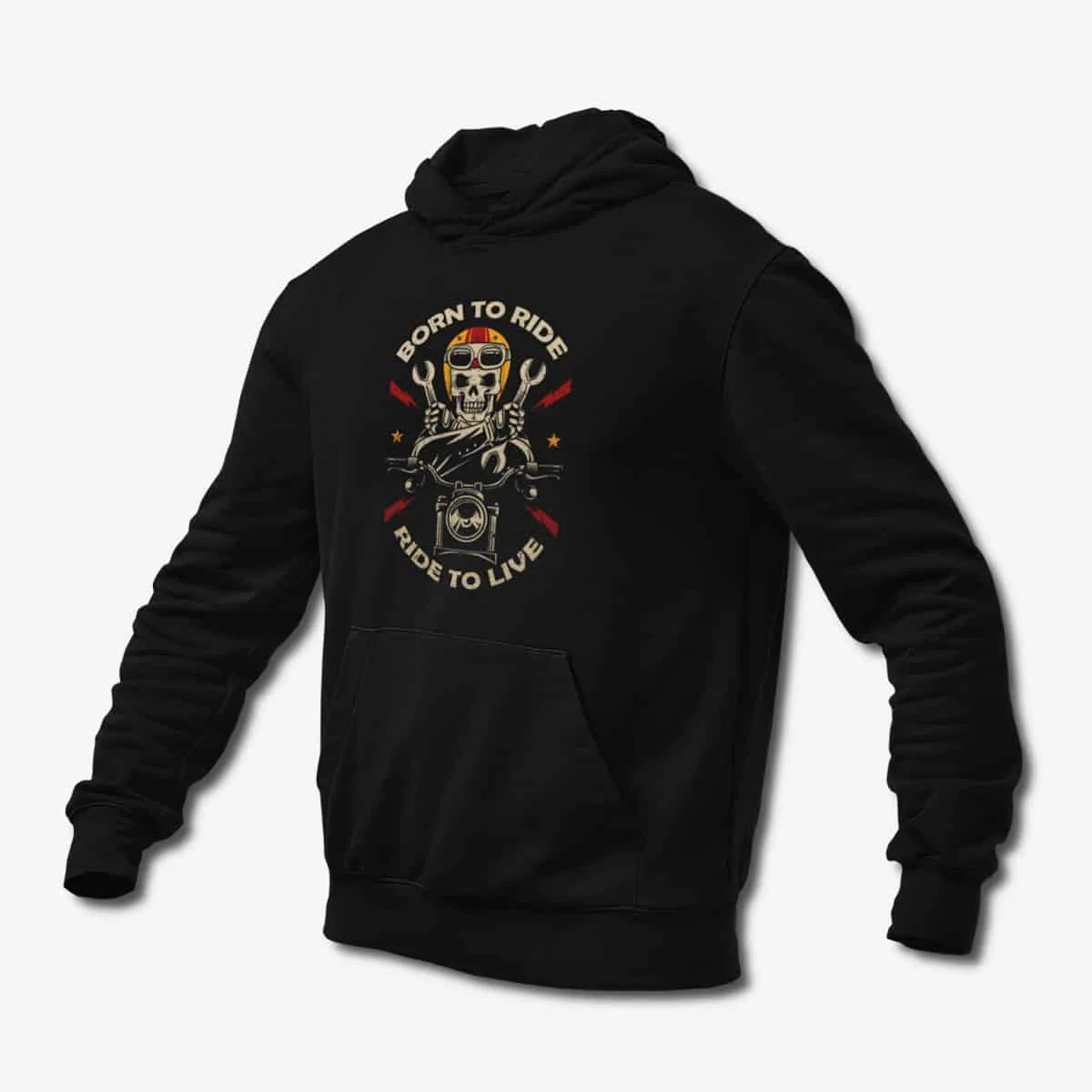 Born To Ride Hoodie, Ride To Live Black Hoodie