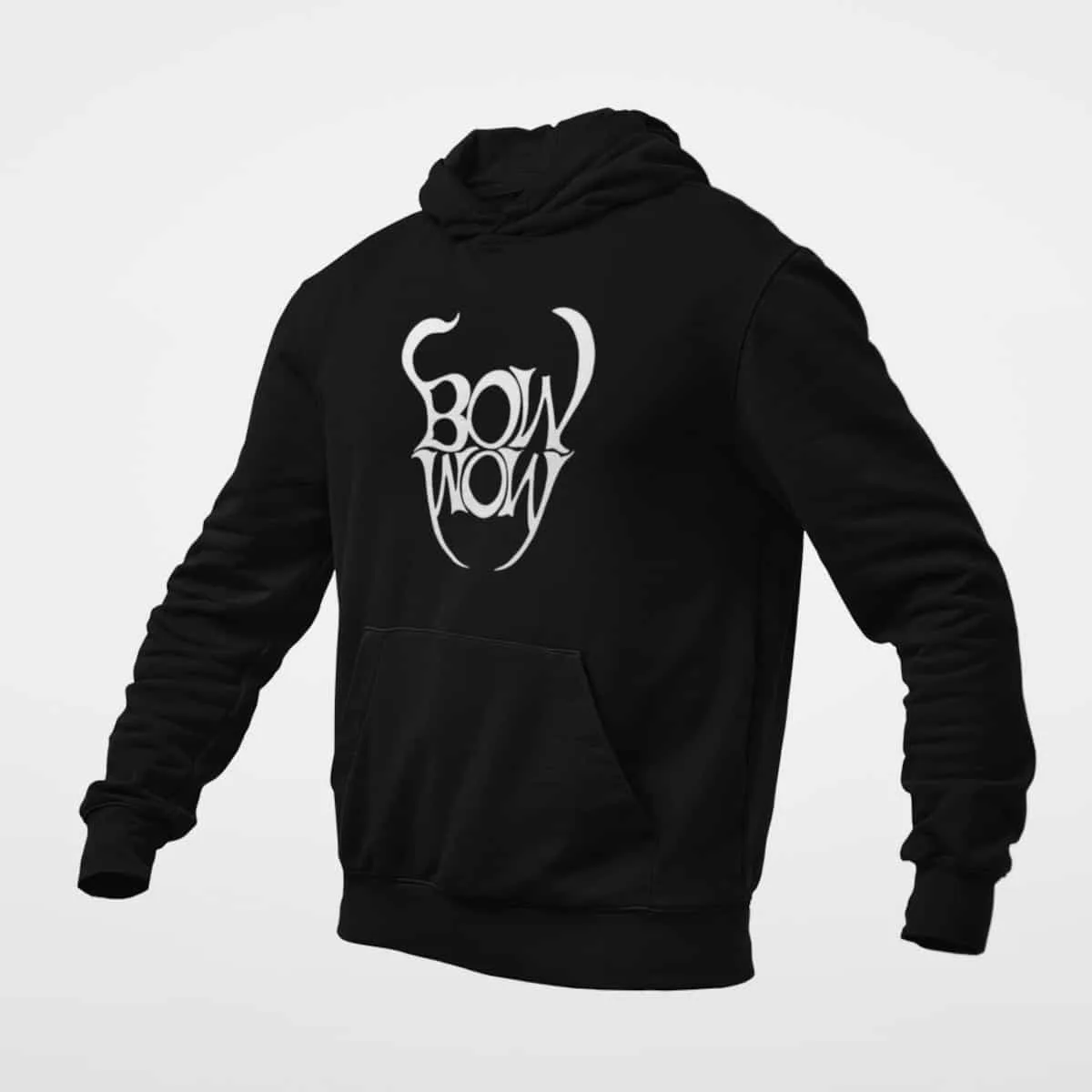 Bow Wow Hoodie, Bow Wow Logo Black Hoodie, Heavy Metal Merchandise