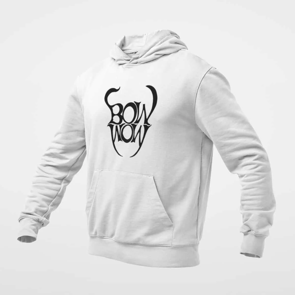 Bow Wow Hoodie, Bow Wow Logo White Hoodie, Heavy Metal Merchandise