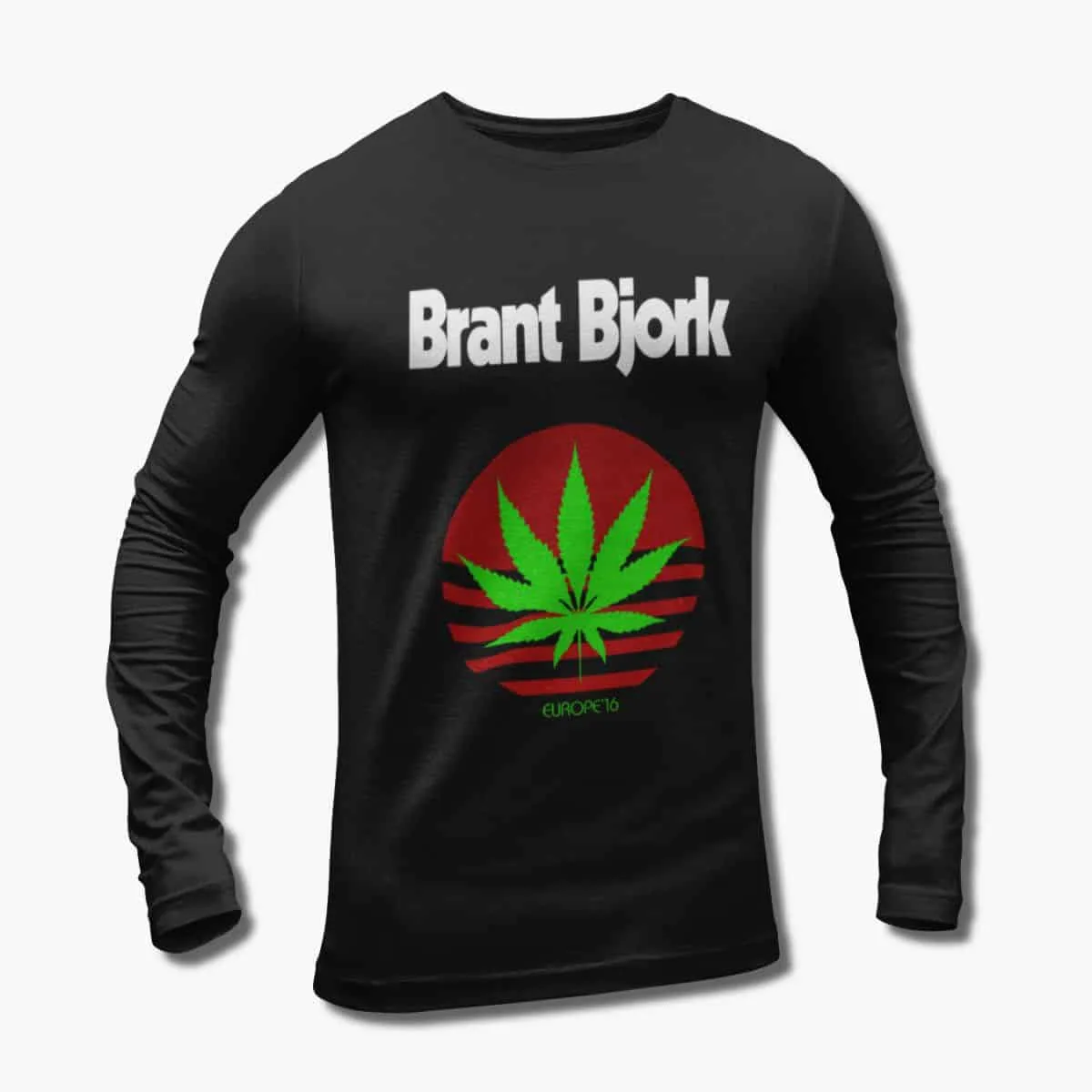 Brant Bjork Band Long Sleeve T-Shirt, Brant Bjork Europe 16 Artwork Black Longsleeve T-Shirt, Heavy Metal Merchandise
