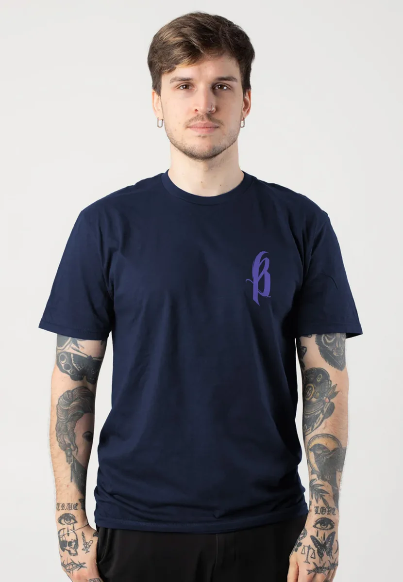 Breakdown Of Sanity Purple Girl Dark Navy T-Shirt