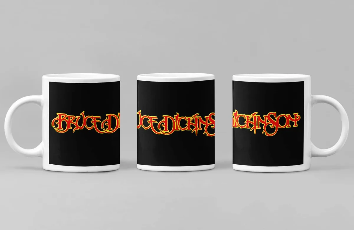 Bruce Dickinson Coffee Mug, Bruce Dickinson Logo Coffee Mug