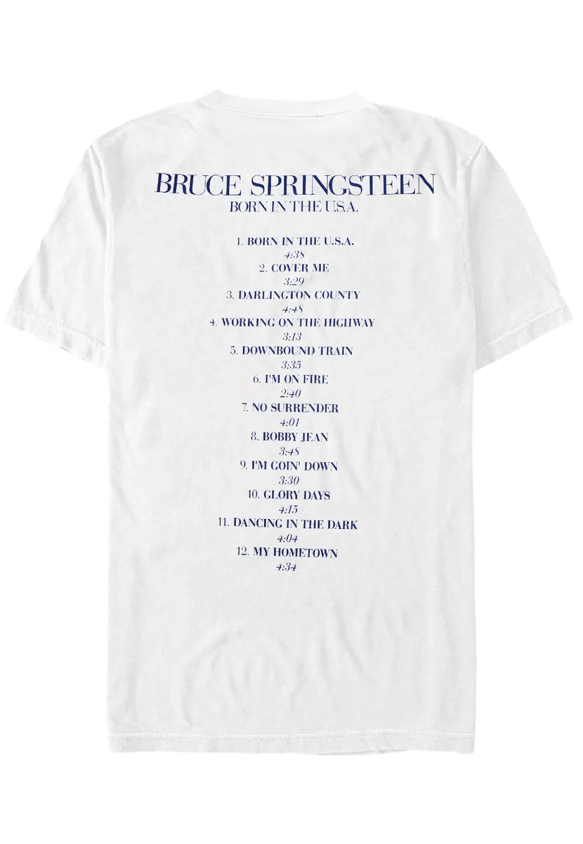 Bruce Springsteen Born In The USA White T-Shirt