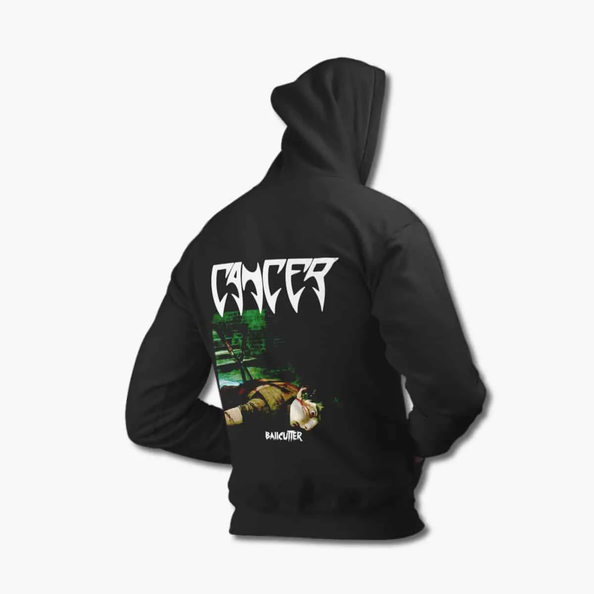 Cancer Hoodie, Cancer Ballcutter Black Hoodie, Death Metal Merchandise