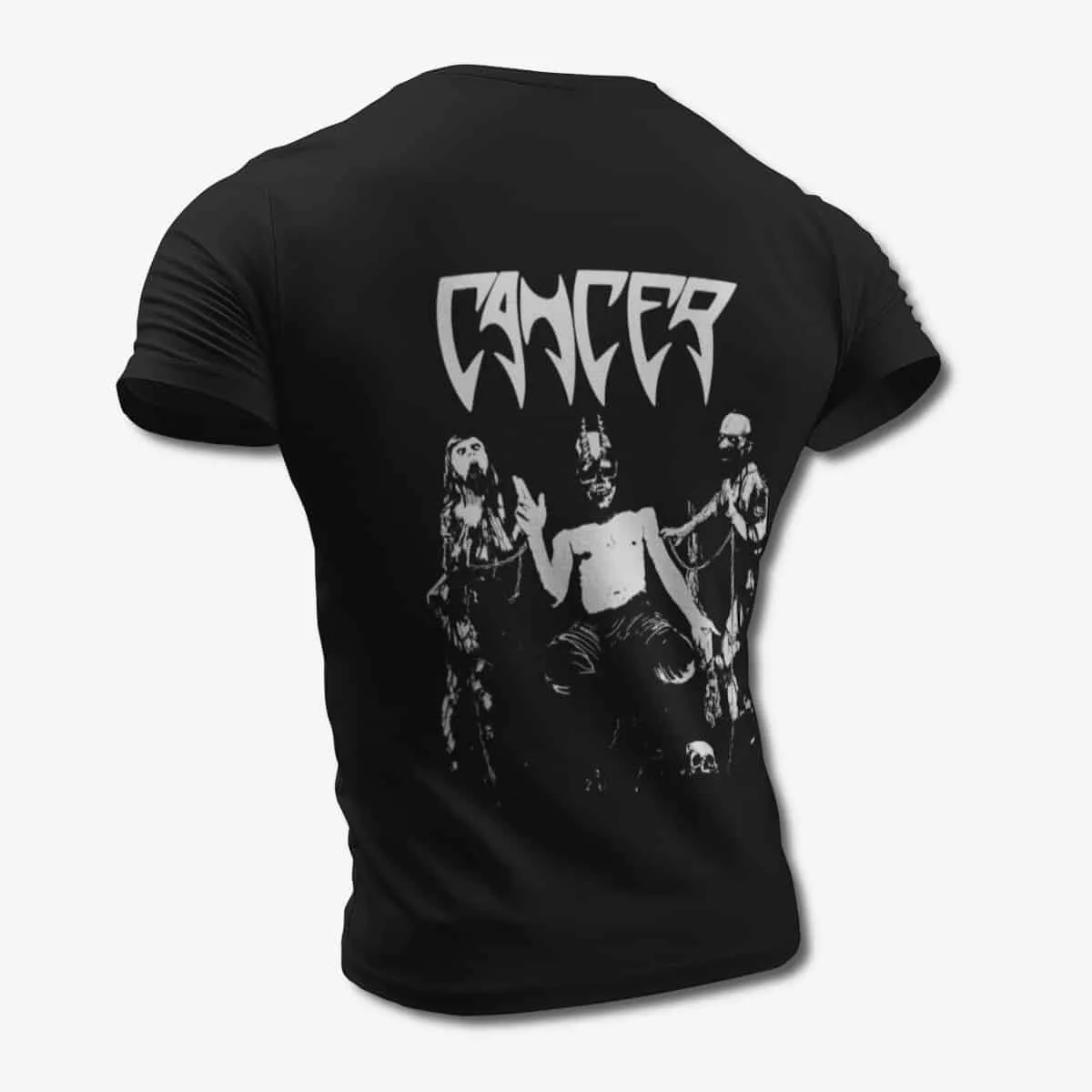 Cancer T-Shirt, Cancer Shadow Gripped Black T-Shirt, Death Metal Merchandise