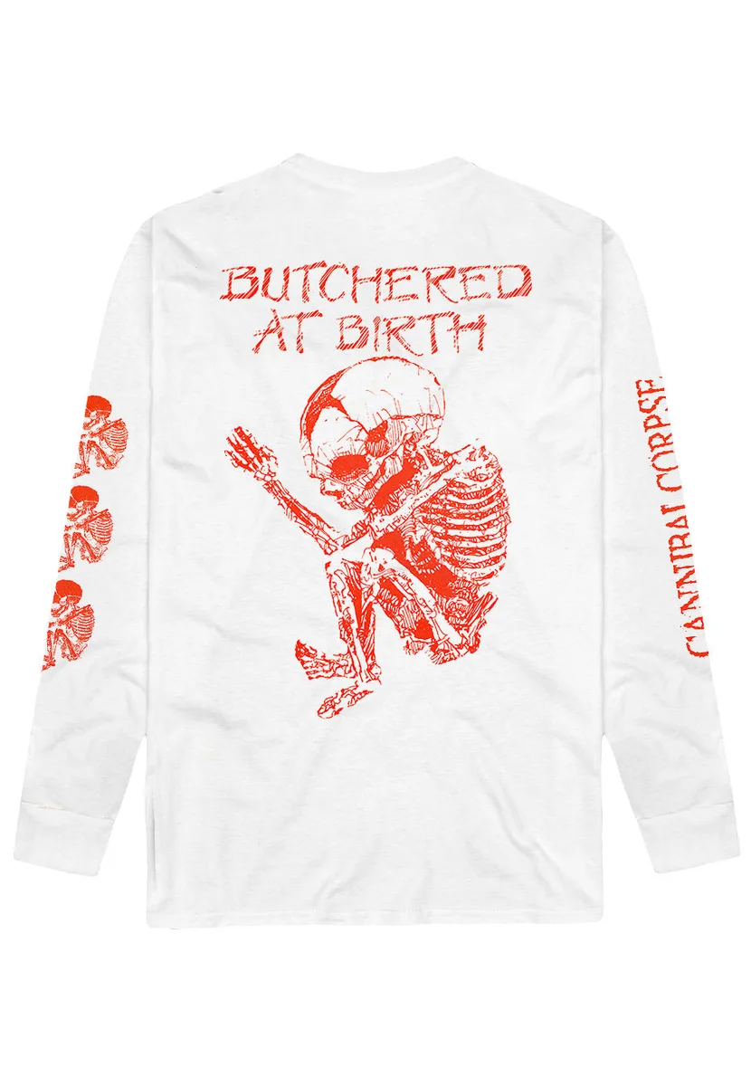 Cannibal Corpse Butchered At Birth White Long Sleeve