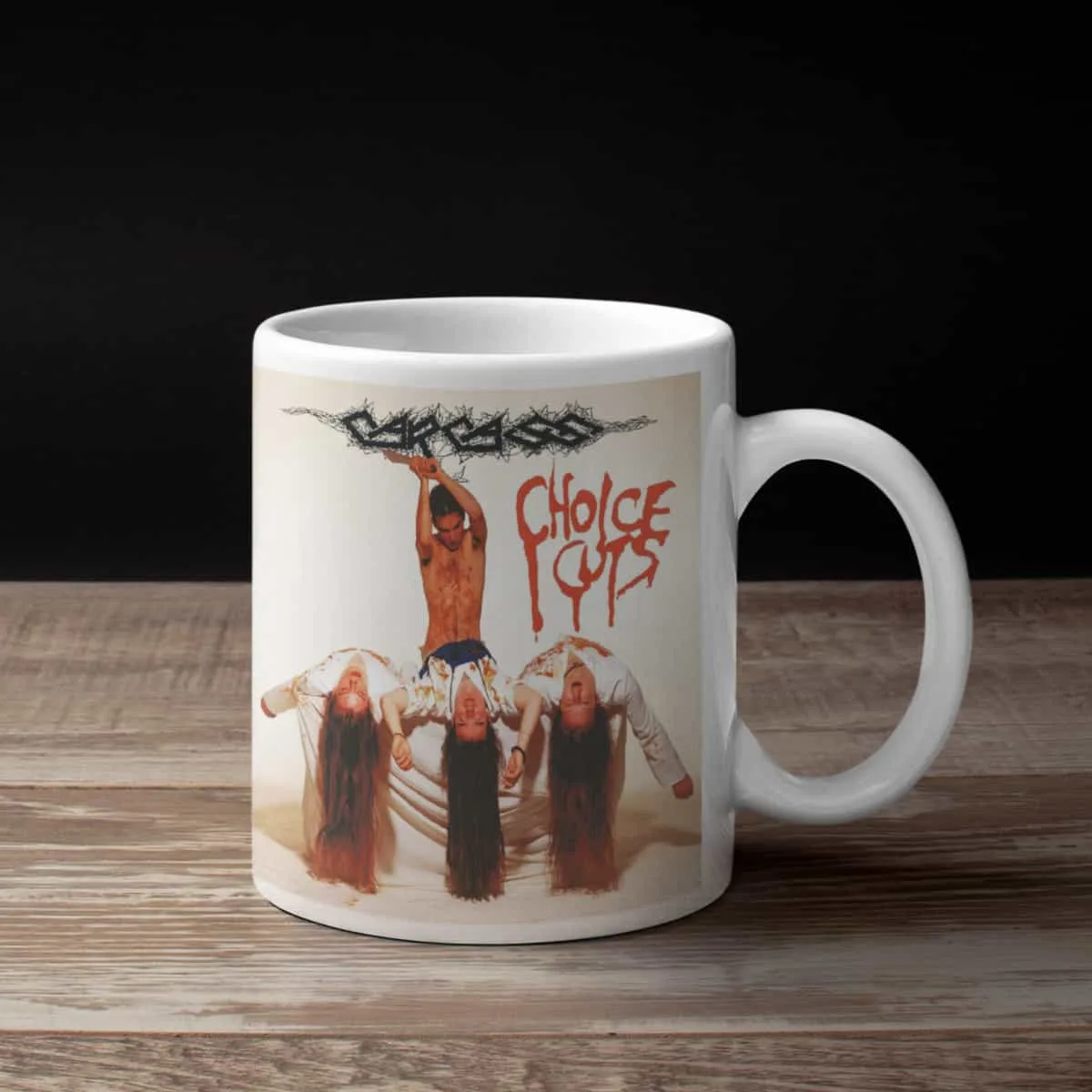 Carcass Coffee Mug, Carcass Choice Cuts Coffee Mug