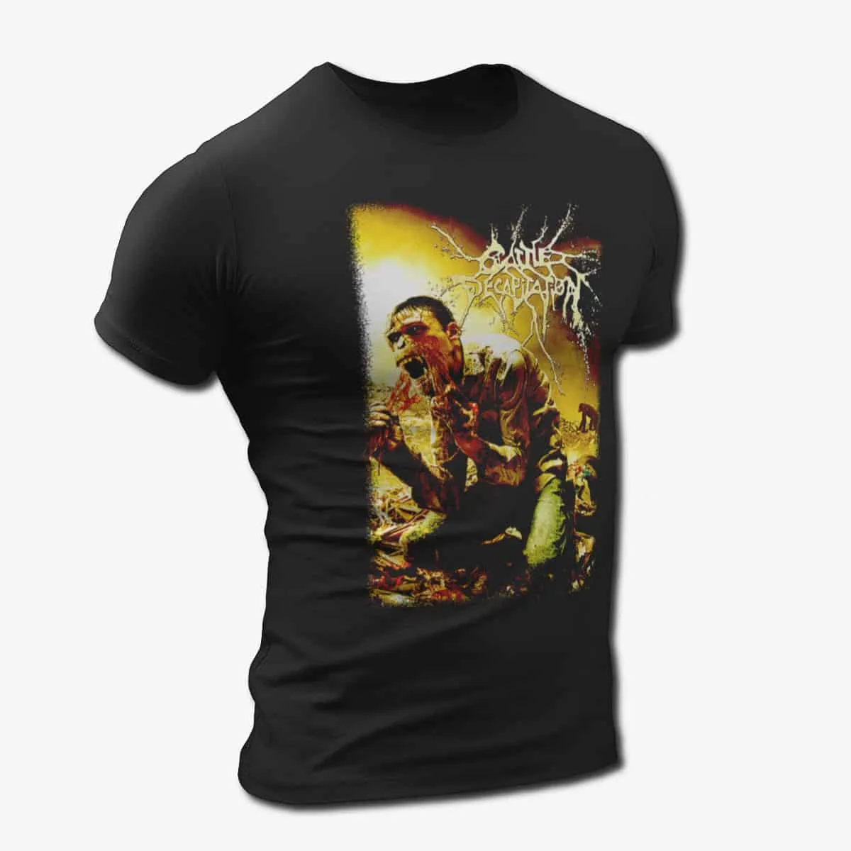 Cattle Decapitation Band T-Shirt, Cattle Decapitation Monolith of Inhumanity Artwork T-Shirt, Progressive Death Metal Merch