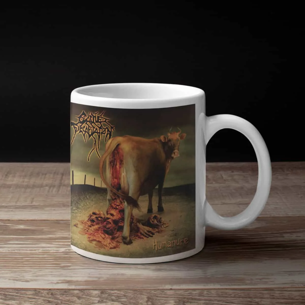 Cattle Decapitation Coffee Mug, Cattle Decapitation Humanure Coffee Mug