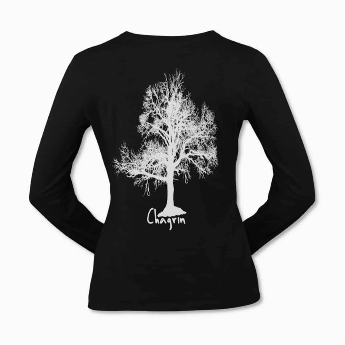 Chagrin Band Black Long Sleeve T-Shirt, Black Metal Merchandise