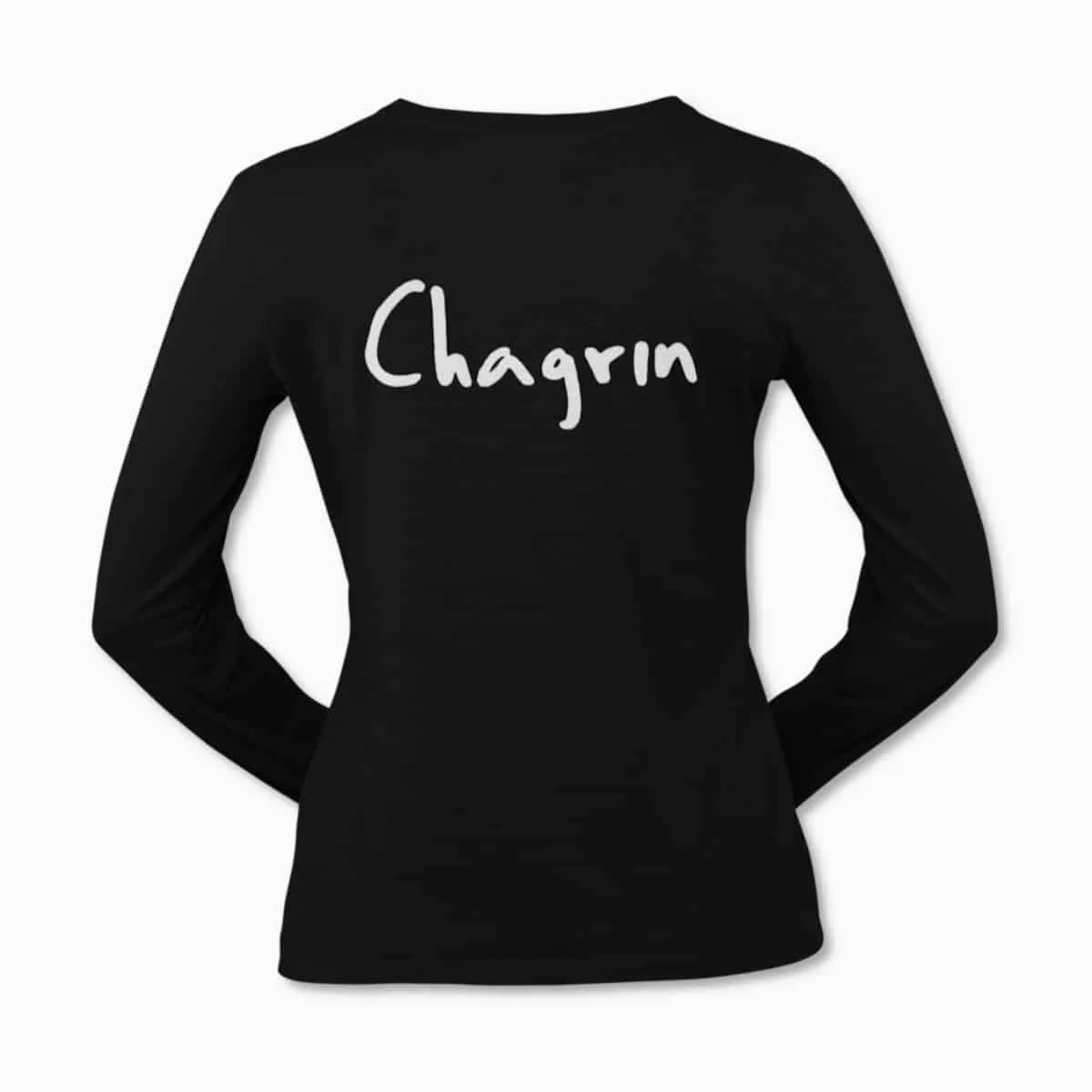 Chagrin Band Logo Black Long Sleeve T-Shirt, Black Metal Merchandise
