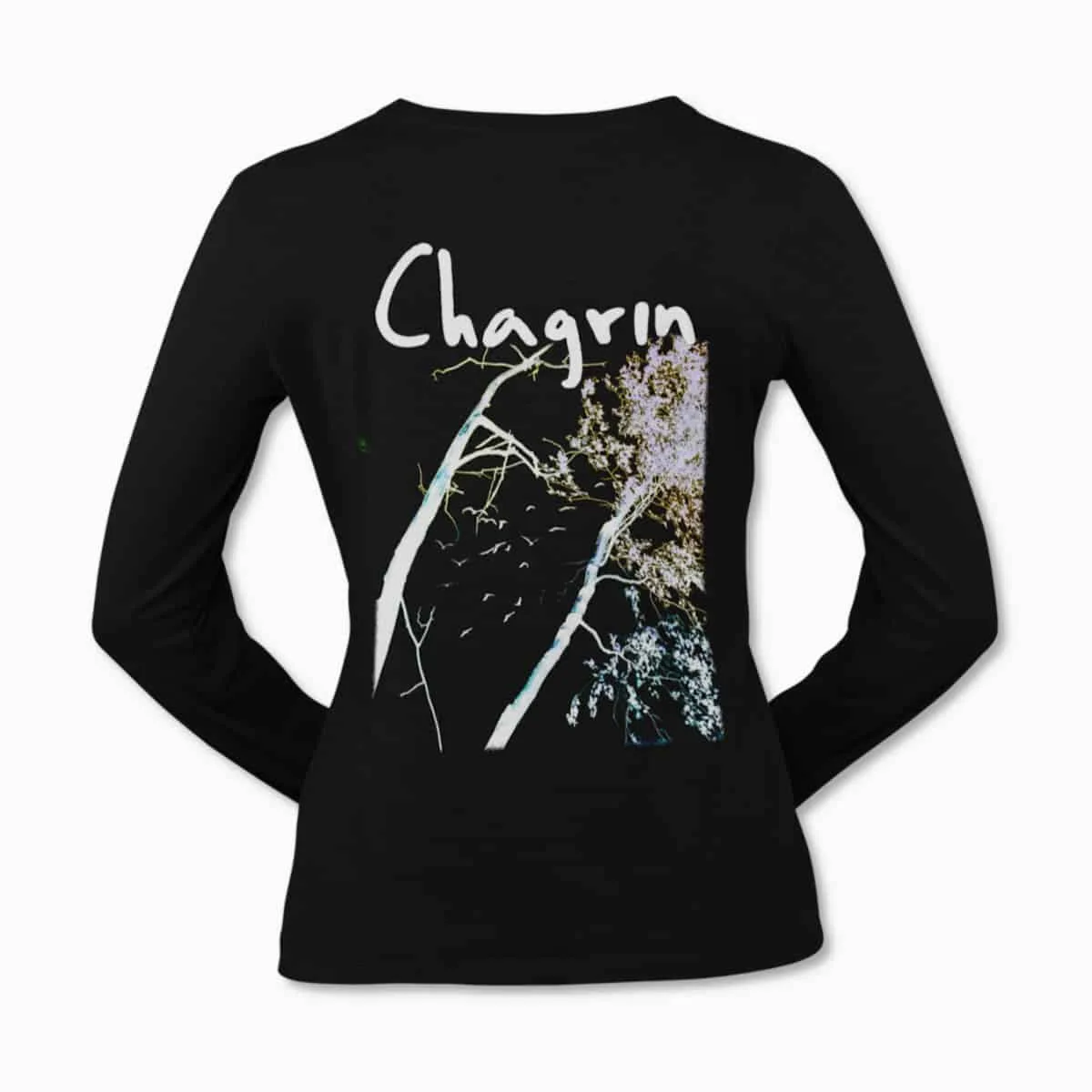 Chagrin Cold Emptiness Black Long Sleeve T-Shirt, Black Metal Merchandise
