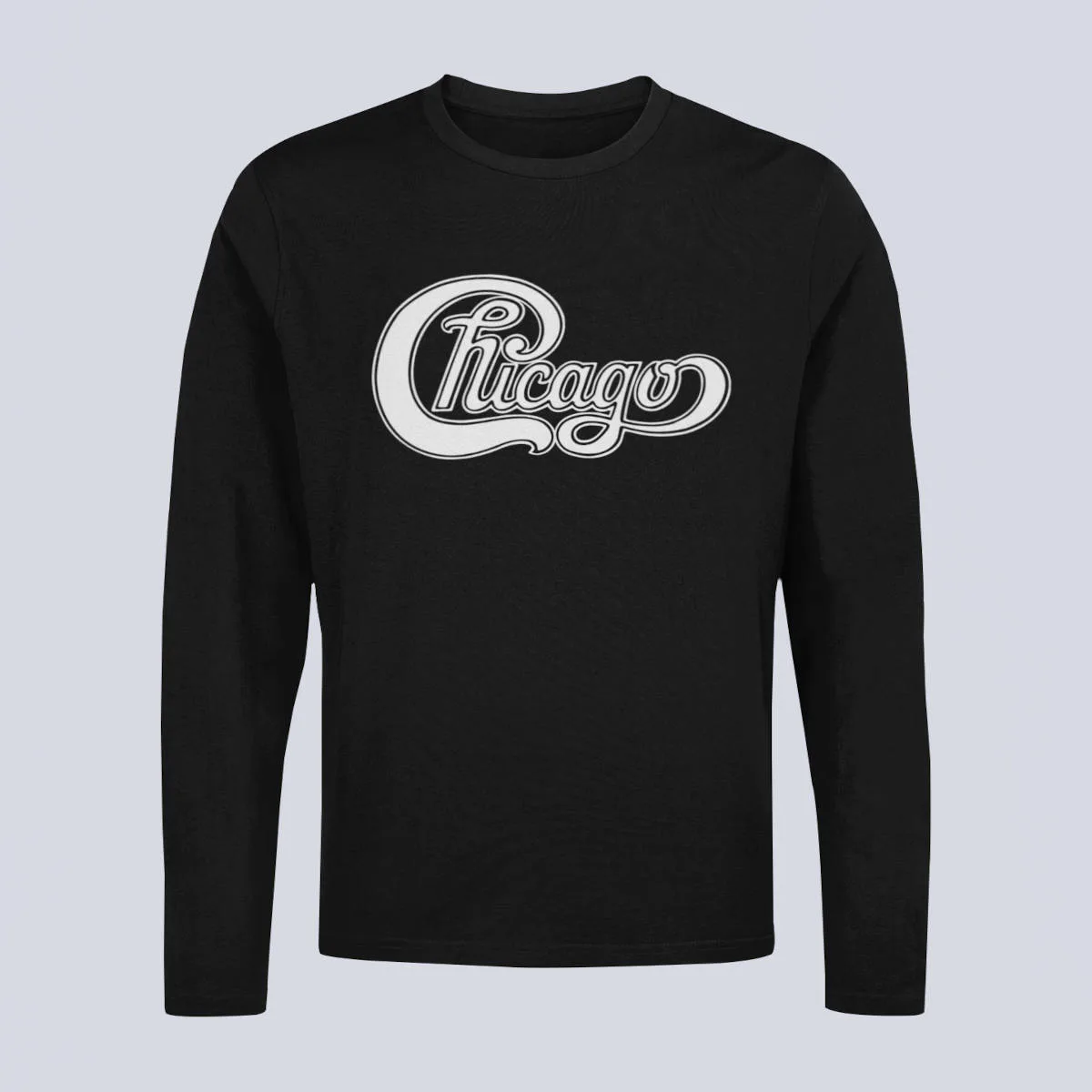 Chicago Longsleeve T-Shirt, Chicago Band Logo Black Long Sleeve, Soft Rock Merchandise