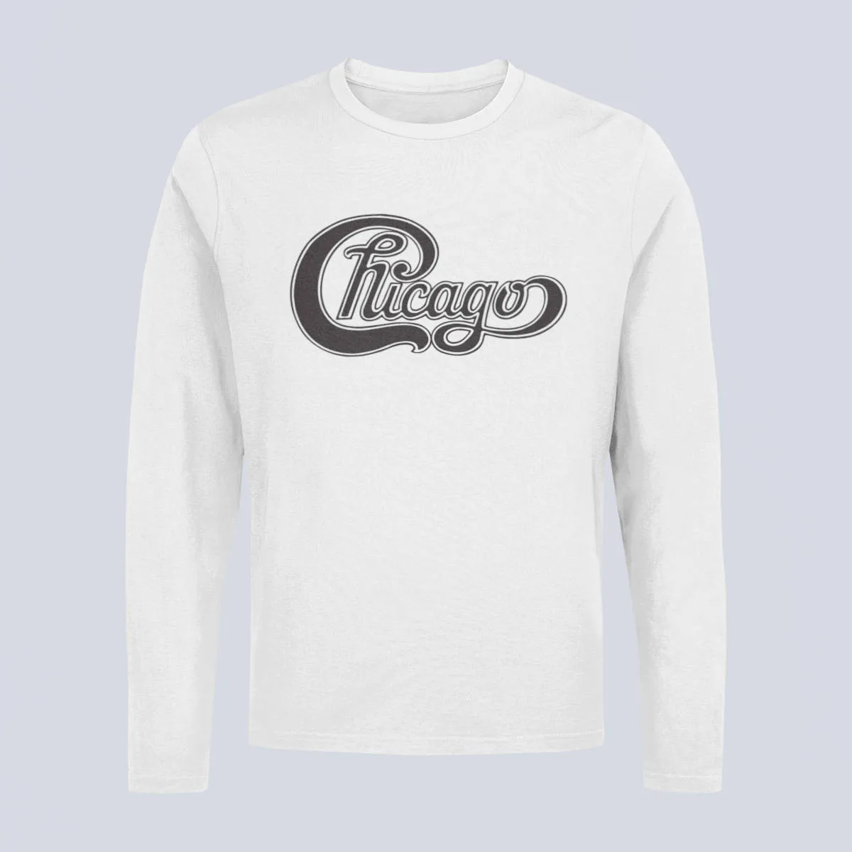 Chicago Longsleeve T-Shirt, Chicago Band Logo White Long Sleeve, Soft Rock Merchandise