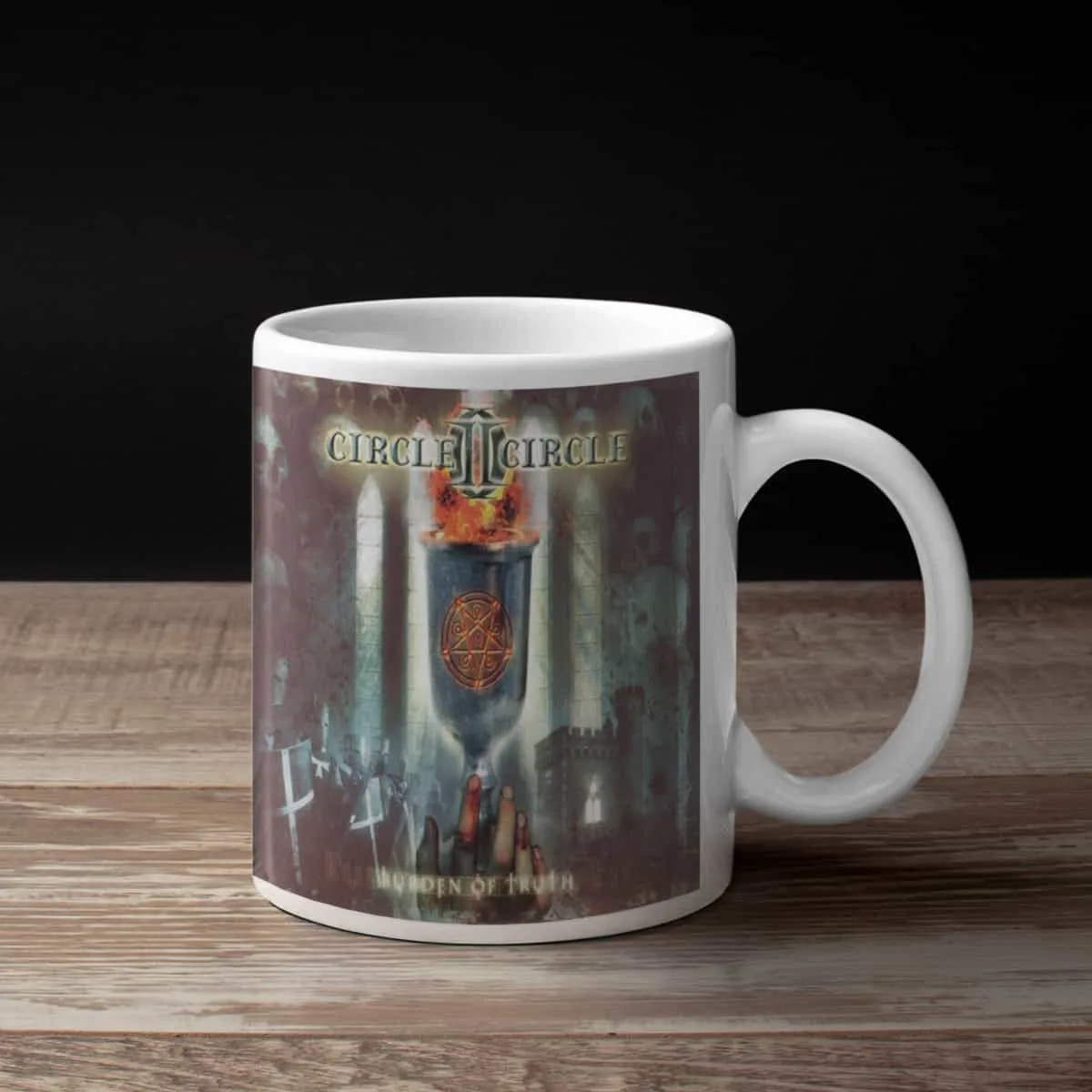 Circle II Circle Coffee Mug, Circle II Circle Burden of Truth Coffee Mug