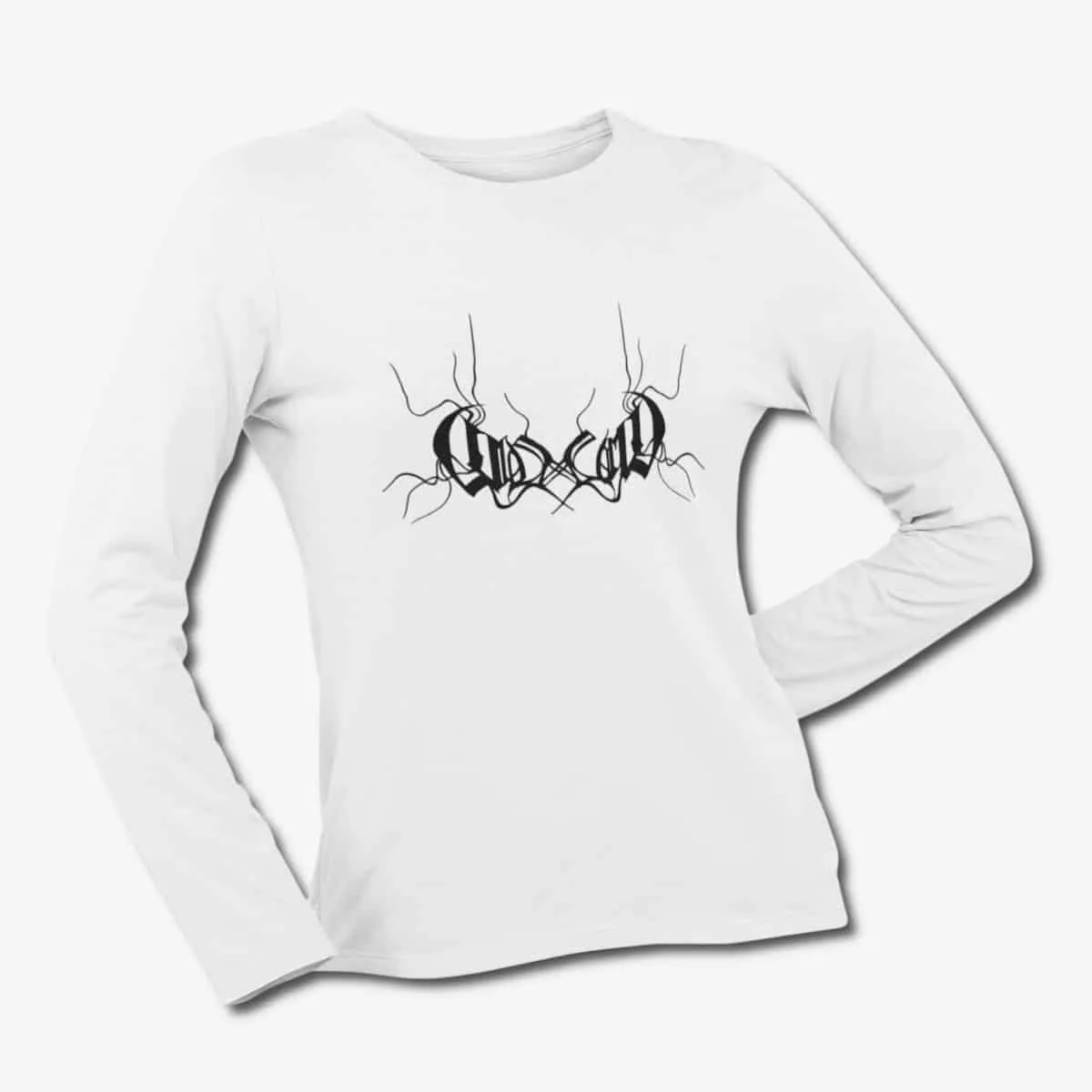 Coldworld Long Sleeve T-Shirt, Coldworld Band Logo White Longsleeve T-Shirt, Depressive Black Metal Merchandise