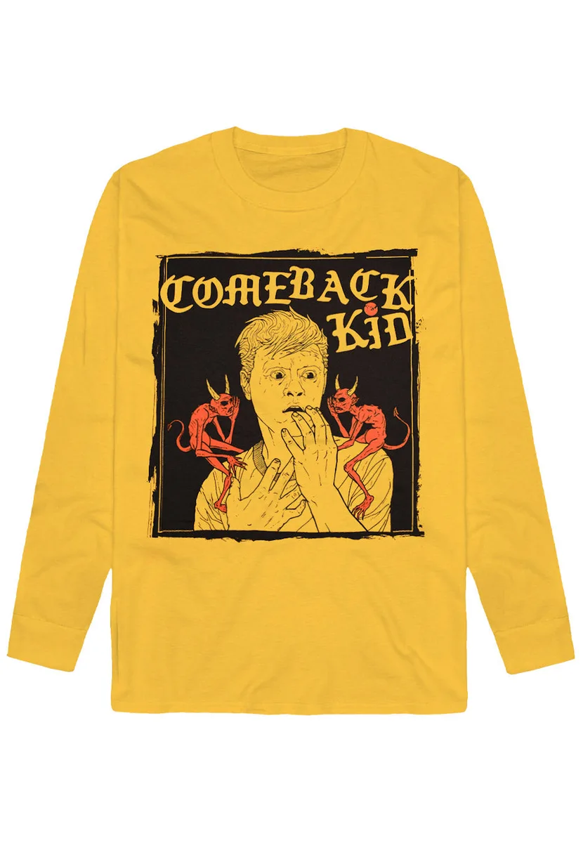Comeback Kid Devils On My Shoulder Gold Long Sleeve