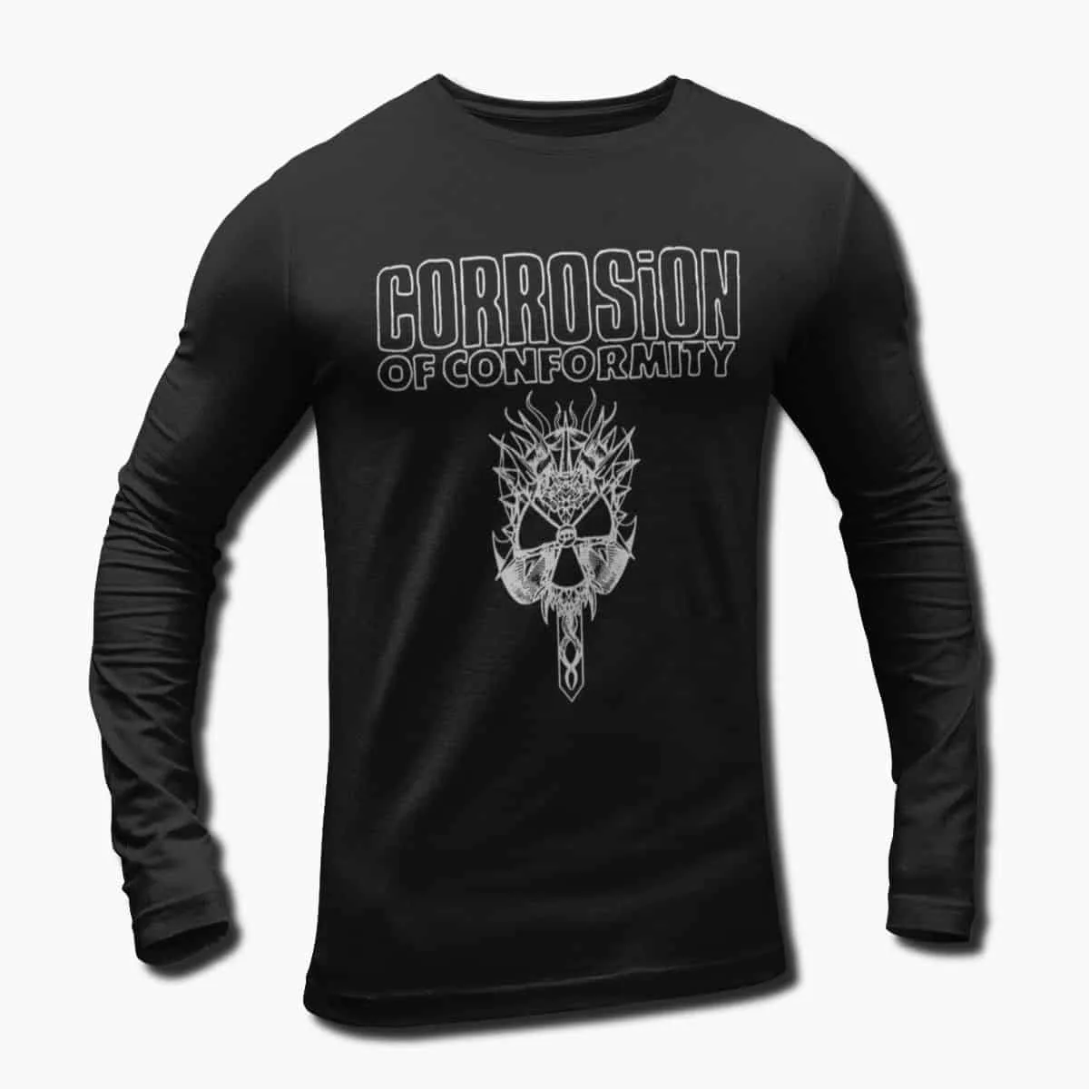 Corrosion of Conformity Band Long Sleeve T-Shirt, Corrosion of Conformity Logo Longsleeve T-Shirt, Sludge, Southern Metal Merchandise