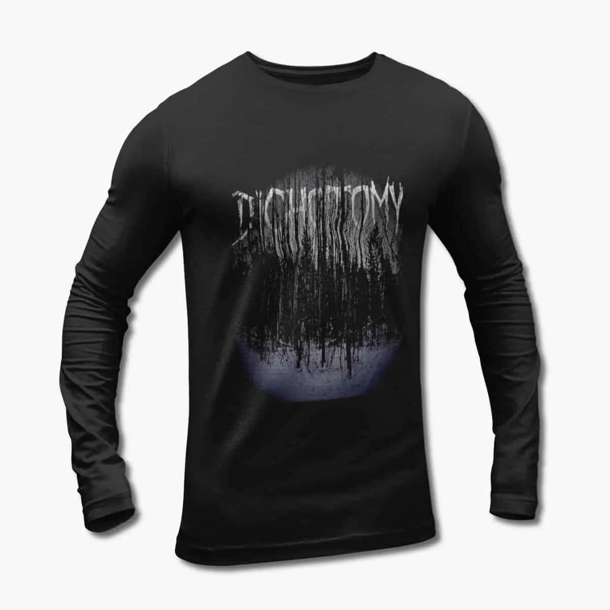 Cruentis Long Sleeve T-Shirt, Cruentis Dichotomy Artwork Black Longsleeve T-Shirt, Post Black Metal Merchandise