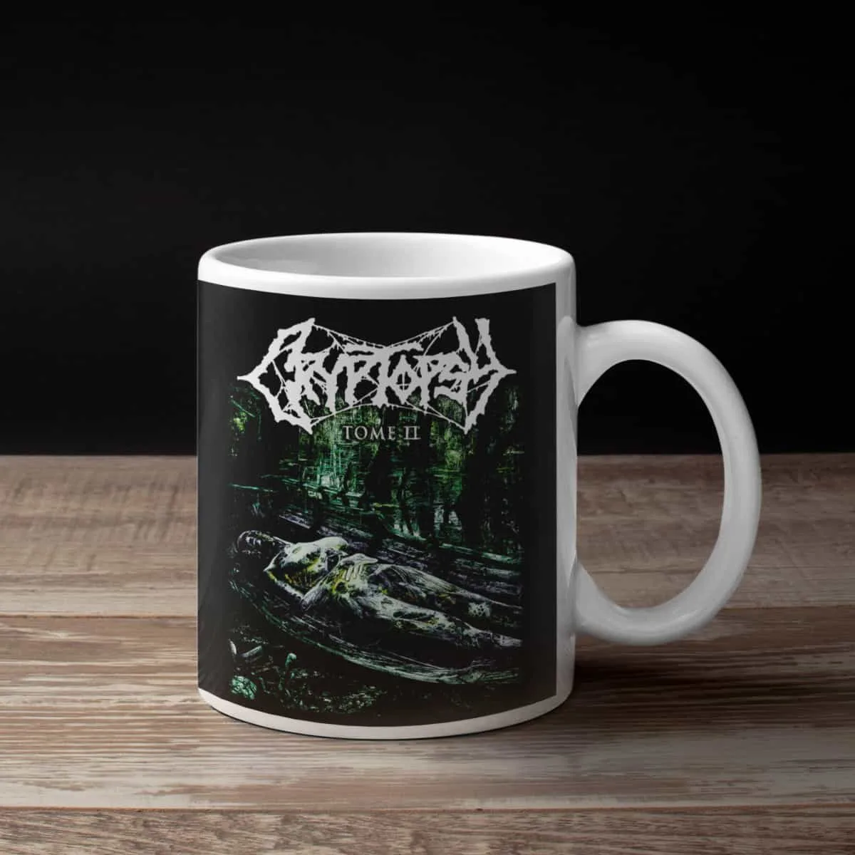 Cryptopsy Coffee Mug, Cryptopsy The Book of Suffering Tome 2 Coffee Mug