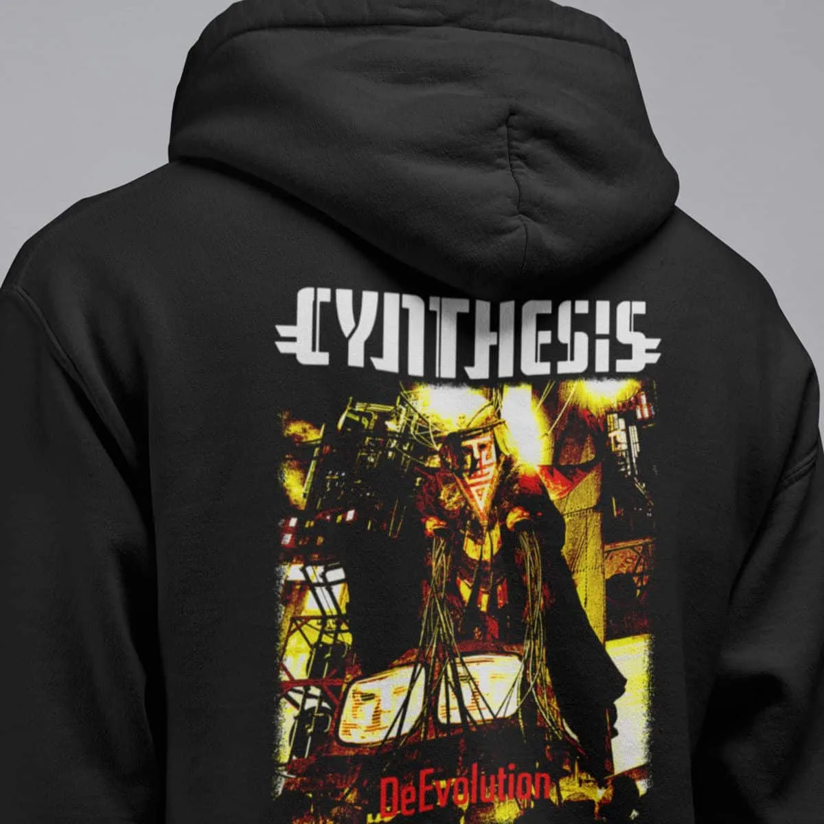 Cynthesis Band Hoodie, Cynthesis DeEvolution Artwork Hooded Sweatshirt, Progressive Metal Merch