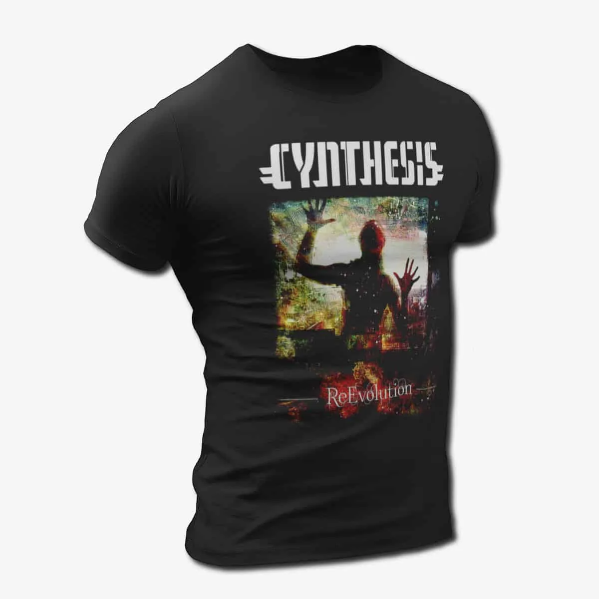 Cynthesis Band T-Shirt, Cynthesis ReEvolution Artwork T-Shirt, Progressive Metal Merch