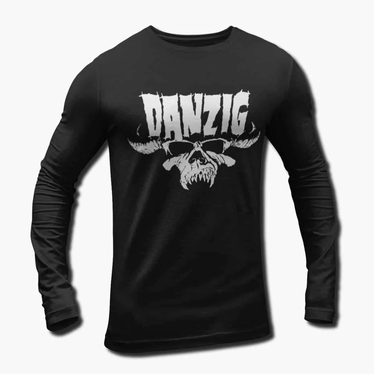 Danzig Band Long Sleeve T-Shirt, Danzig Logo Longsleeve T-Shirt, Heavy Metal, Doom Metal Merchandise