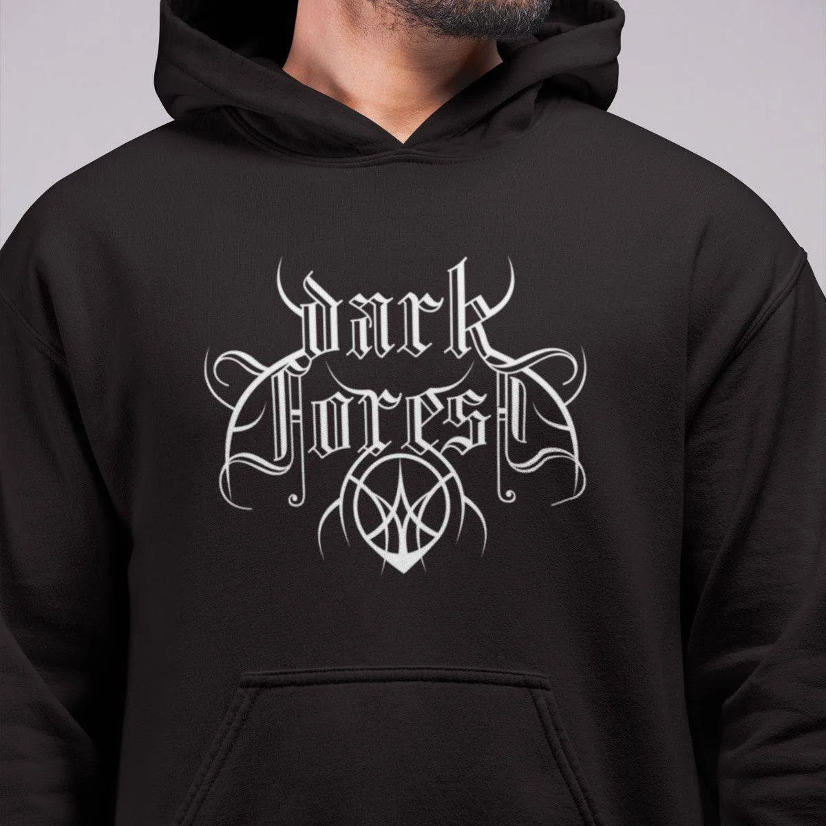 Dark Forest Band Hoodie, Dark Forest Logo Hooded Sweatshirt, Black Metal Merch