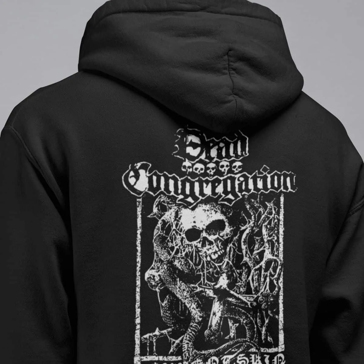 Dead Congregation Band Hoodie, Dead Congregation Serpentskin Artwork Hooded Sweatshirt, Death Metal Merch