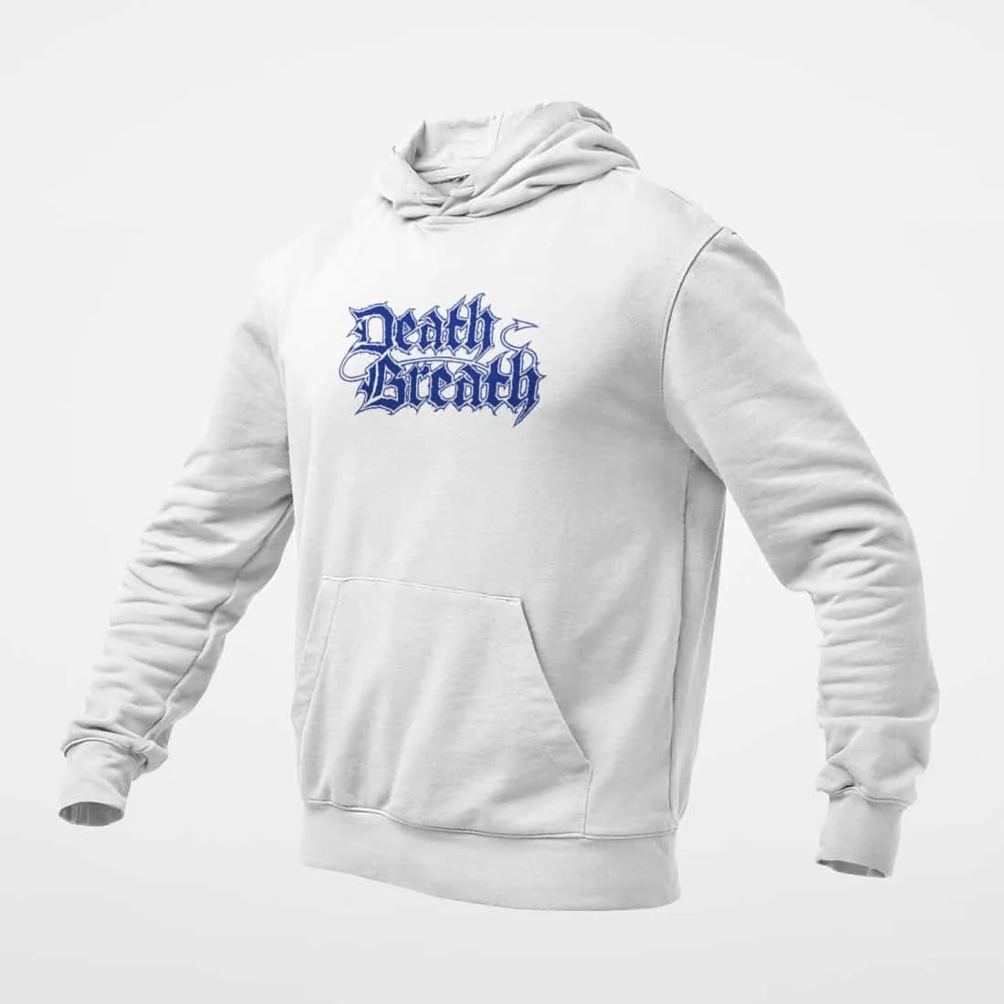 Death Breath Hoodie, Death Breath Logo White Hoodie, Death Metal Merchandise