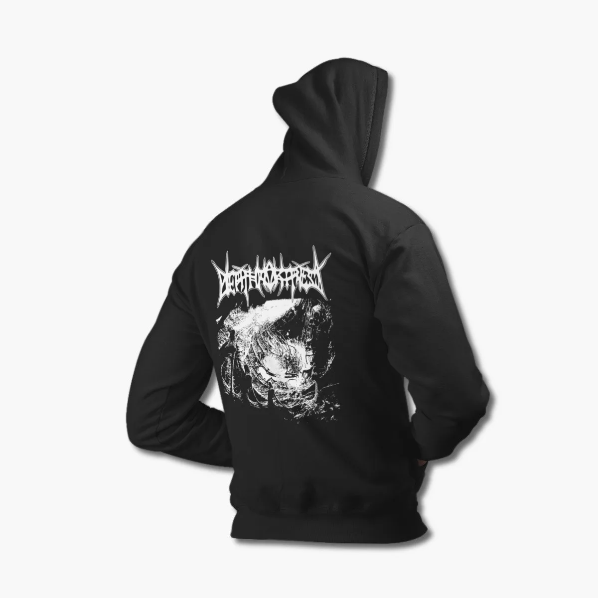 Death Fortress Band Hoodie, Among the Ranks of the Unconquerable Hooded Sweatshirt, Black Metal Merch