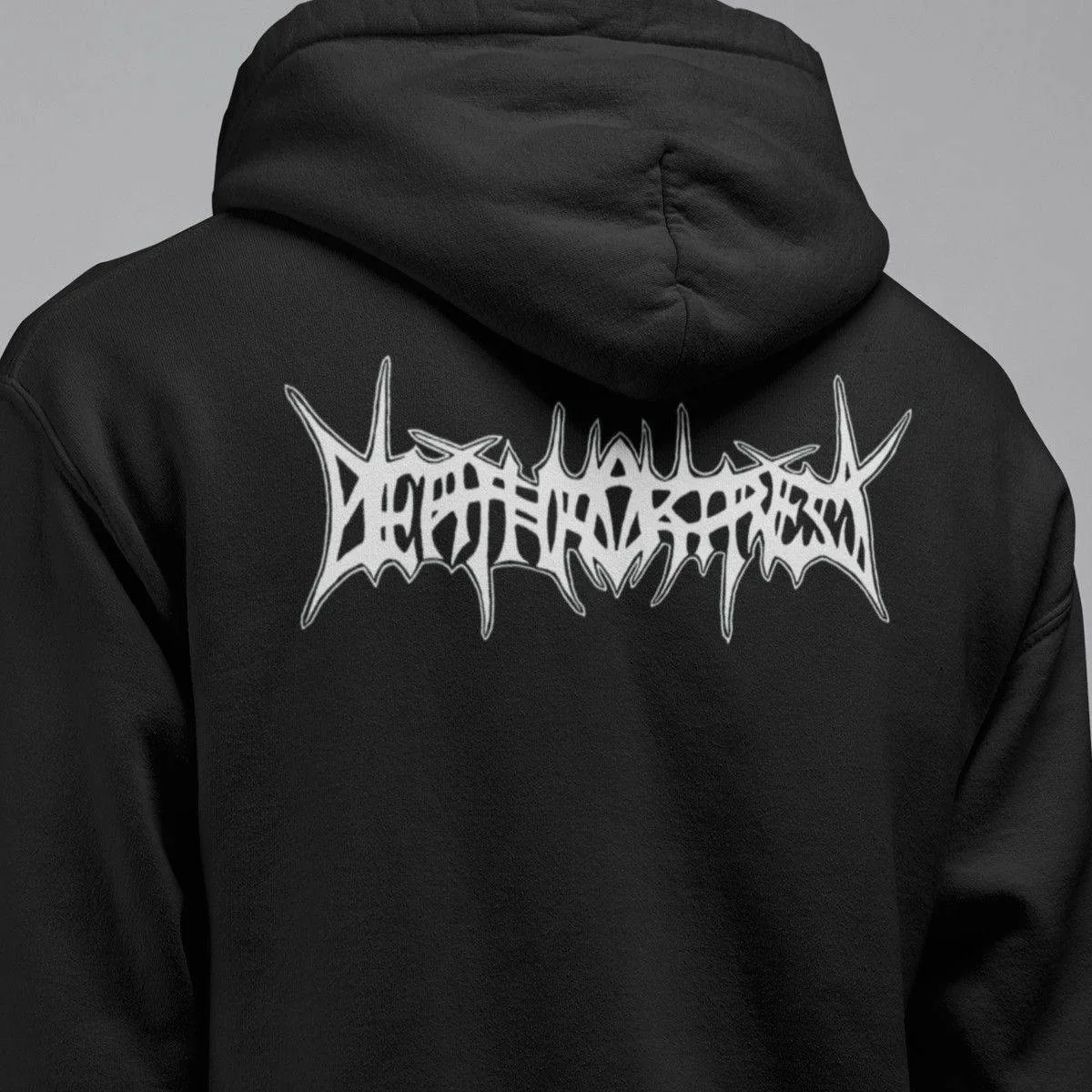 Death Fortress Hoodie, Death Fortress Logo Hooded Sweatshirt, Black Metal Merch