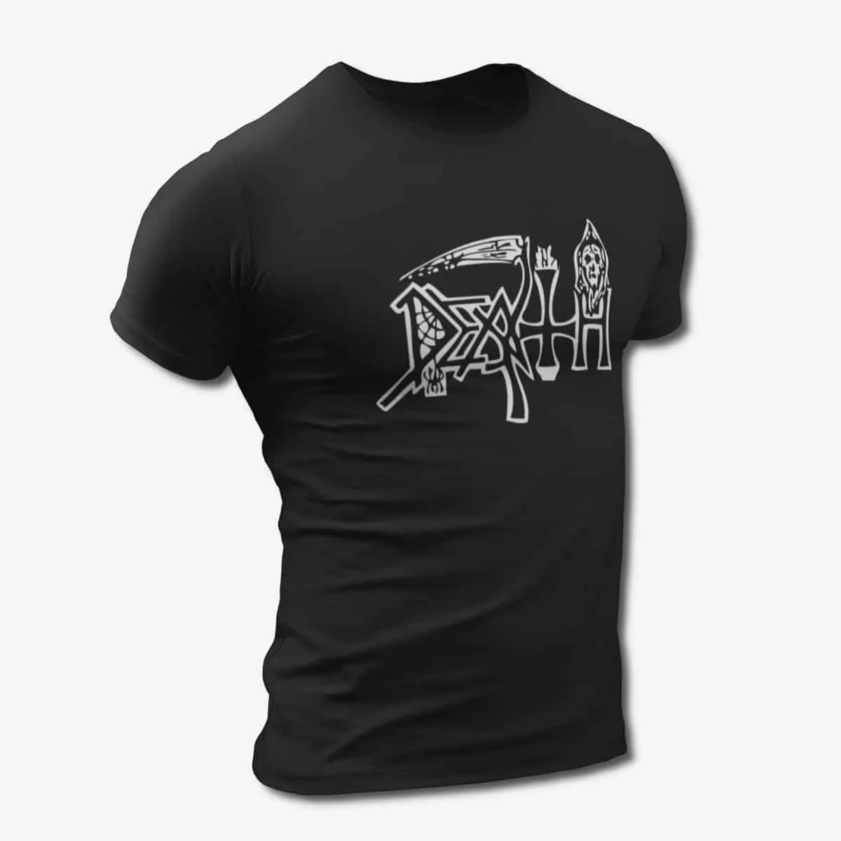 Death T-Shirt, Death Band Logo Black T-Shirt, Progressive Death Metal Merchandise