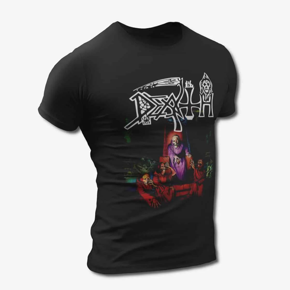 Death T-Shirt, Death Scream Bloody Gore Black T-Shirt, Progressive Death Metal Merchandise
