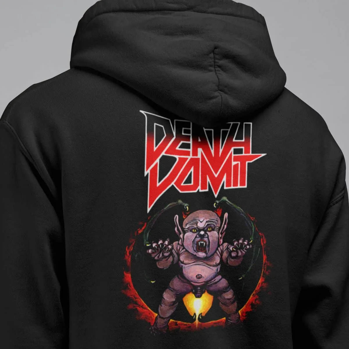 Death Vomit Band Hoodie, Death Vomit Live in Sumy Artwork Hooded Sweatshirt, Death Metal Merch
