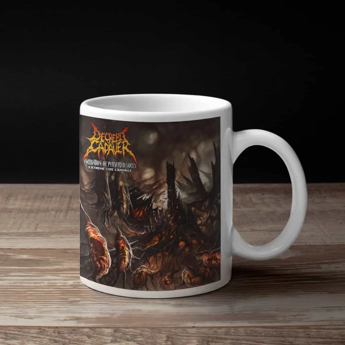 Decrepit Cadaver Coffee Mug, Decrepit Cadaver Incubation Of Perverted Souls Coffee Mug